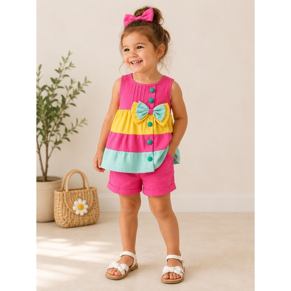 Infant Girls Pink 2 Piece Summer Outfit Set Size 12M New With Tags